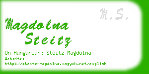 magdolna steitz business card